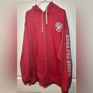 Bass Pro Shops Pullover Hoodie Logo Sleeve
